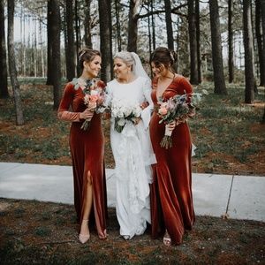 Jenny Yoo Malia Long Sleeve in English Rose